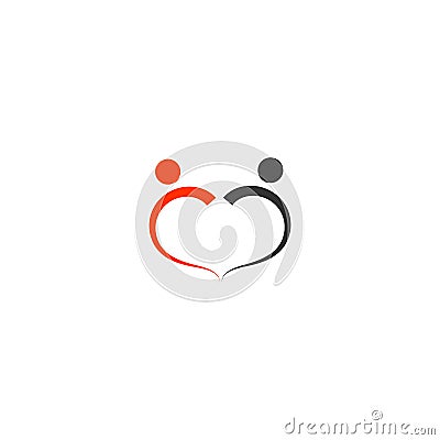 Global community,teamwork or social network people icon, logo Stock Photo