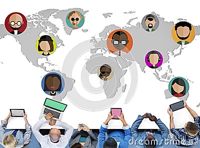 Global Community World People International Nationality Concept Stock Photo