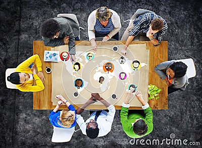 Global Community World People Social Networking Connection Concept Stock Photo