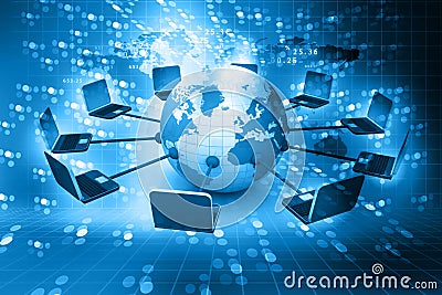 Global computer Network Stock Photo