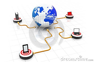 Global computer network Stock Photo