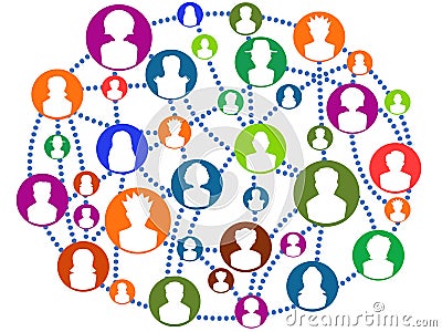 Global Connecting people network Vector Illustration
