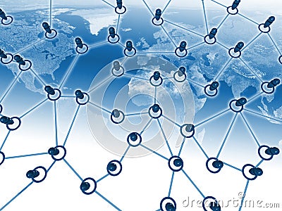 Global connection Stock Photo