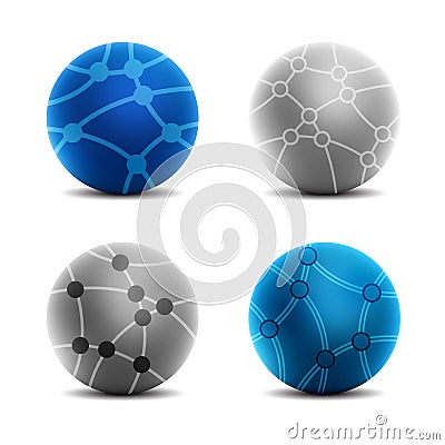 Global connection icons Vector Illustration
