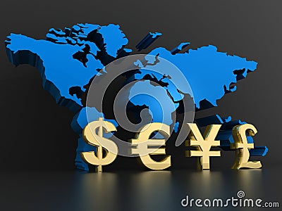 Global Currencies Stock Photo