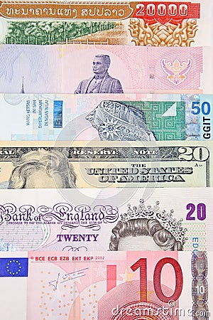 Global Currency Editorial Stock Photo