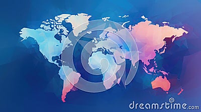 Global Cyber Network Abstraction Stock Photo