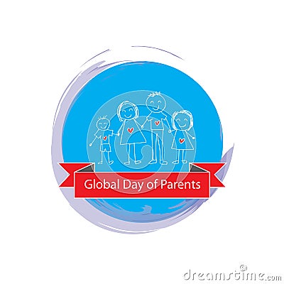 Global Day of Parents Vector Illustration