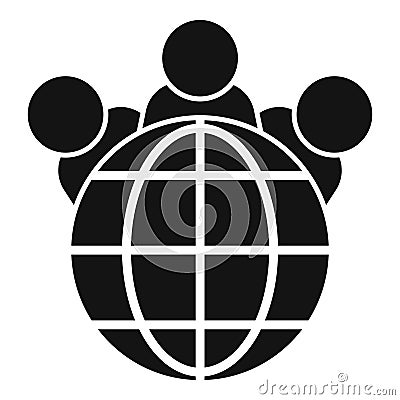 Global democracy icon simple vector. Vote choice Stock Photo