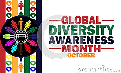 Global Diversity Awareness Month Vector illustration Backdrop Vector Illustration