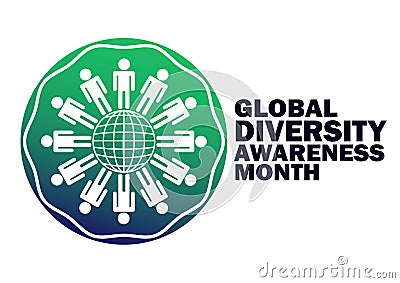 Global Diversity Awareness Month Vector illustration Vector Illustration