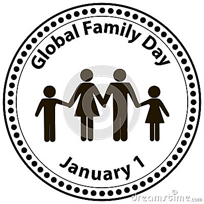 Global Family Day Vector Illustration