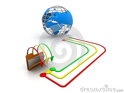 Global File Share Stock Photo