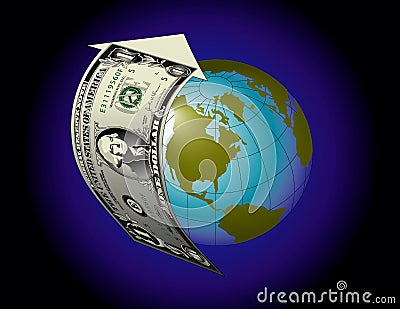 Global Financial Background Vector Illustration