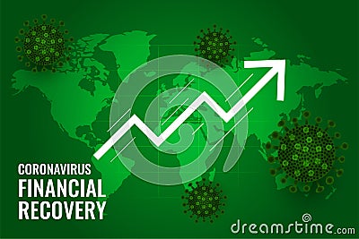 Global financial recovery of market after coronavirus cure Vector Illustration