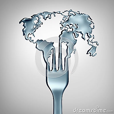 Global Food Concept Cartoon Illustration