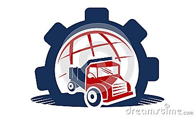 Global Gear Auto Vector Illustration