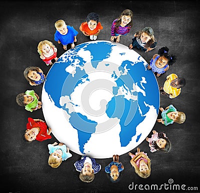 Global Globalization World Map Environmental Concservation Concept Stock Photo