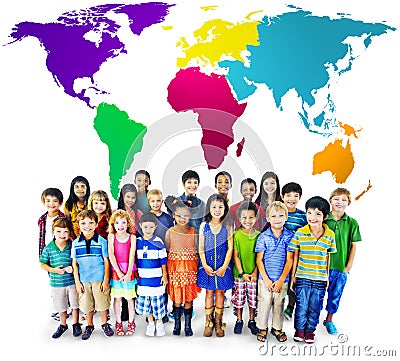 Global Globalization World Map Environmental Concservation Conce Stock Photo