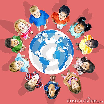 Global Globalization World Map Environmental Concservation Conce Stock Photo