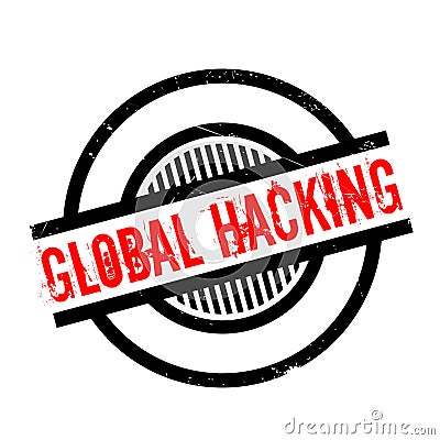 Global Hacking rubber stamp Stock Photo