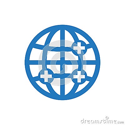 Global Healthcare icon Vector Illustration