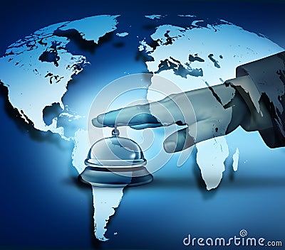 Global Hotel Service Stock Photo