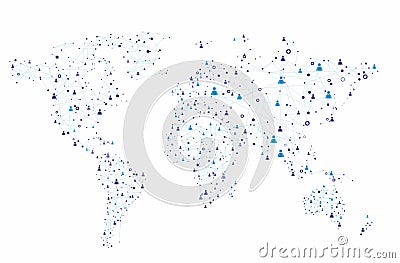 Global human connection Stock Photo