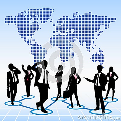 Global human resources concept Vector Illustration