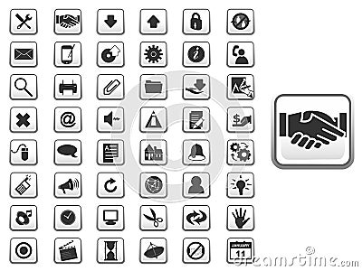 GUI icon set for web and app Vector Illustration