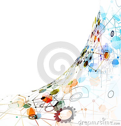 Global infinity computer technology concept business background Stock Photo