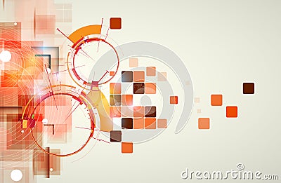 Global infinity computer technology concept business background Vector Illustration