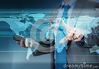 Global interaction Stock Photo