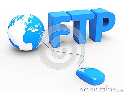 Global Internet Indicates File Transfer Protocol And Web Stock Photo