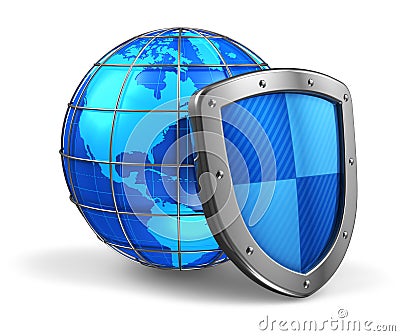 Global and internet security concept Stock Photo