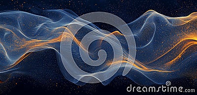 A global internet system. A three-dimensional blockchain visual. The ideas of neural networks and AI. An abstract tech Stock Photo