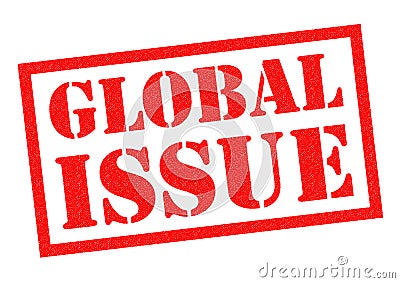 GLOBAL ISSUE Rubber Stamp Stock Photo