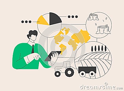 Global land use abstract concept vector illustration. Vector Illustration