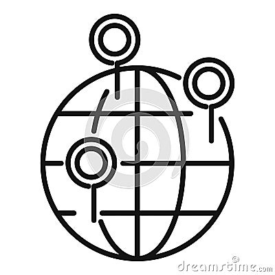 Global location market icon outline vector. Direct fusion Stock Photo