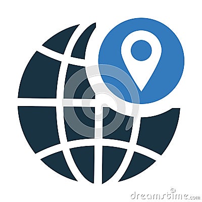 Global location or navigation vector icon design Vector Illustration