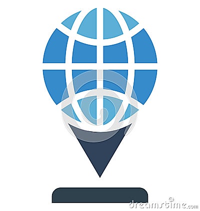 Global locations Isolated Vector icon which can easily modify or edit Vector Illustration