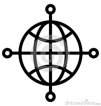 Global locations Isolated Vector icon which can easily modify or edit Vector Illustration