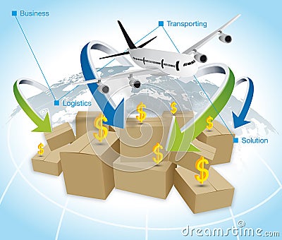 Global logistics business Stock Photo