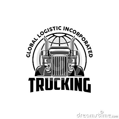 Global logistics incorporated logo vector Vector Illustration
