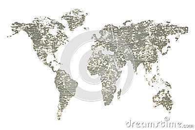 Global map isolated Stock Photo