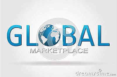 Global Marketplace Vector Illustration