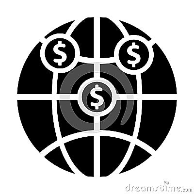 Global Money Icon Vector Illustration