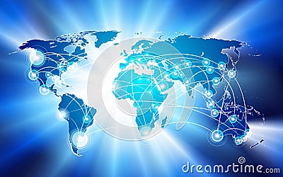 Global network connection concept Vector Illustration