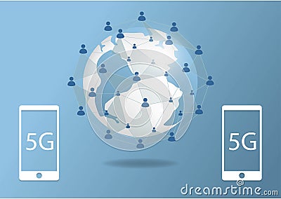 Global network connection 5G internet high speed rate. World point line worldwide information technology data exchange business. Stock Photo