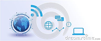 Global network,Internet of Things Vector futuristic,system,connections,networking futuristic social media. communication data Stock Photo